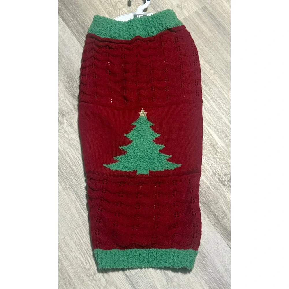 Pet Spirit Red Christmas‎ Tree Dog Sweater XL Holiday Festive